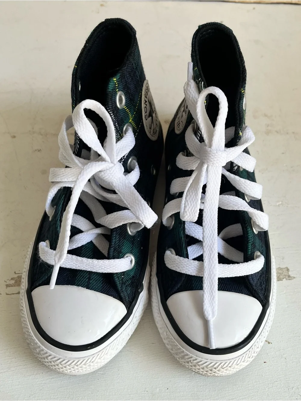 Converse Chuck Taylor All Star kids Plaid High-Top Sneakers 10.5